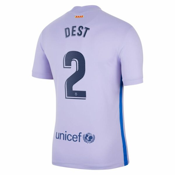 Barcelona Away Purple Jersey Shirt 2021-22 player Sergiño Dest printing for Men