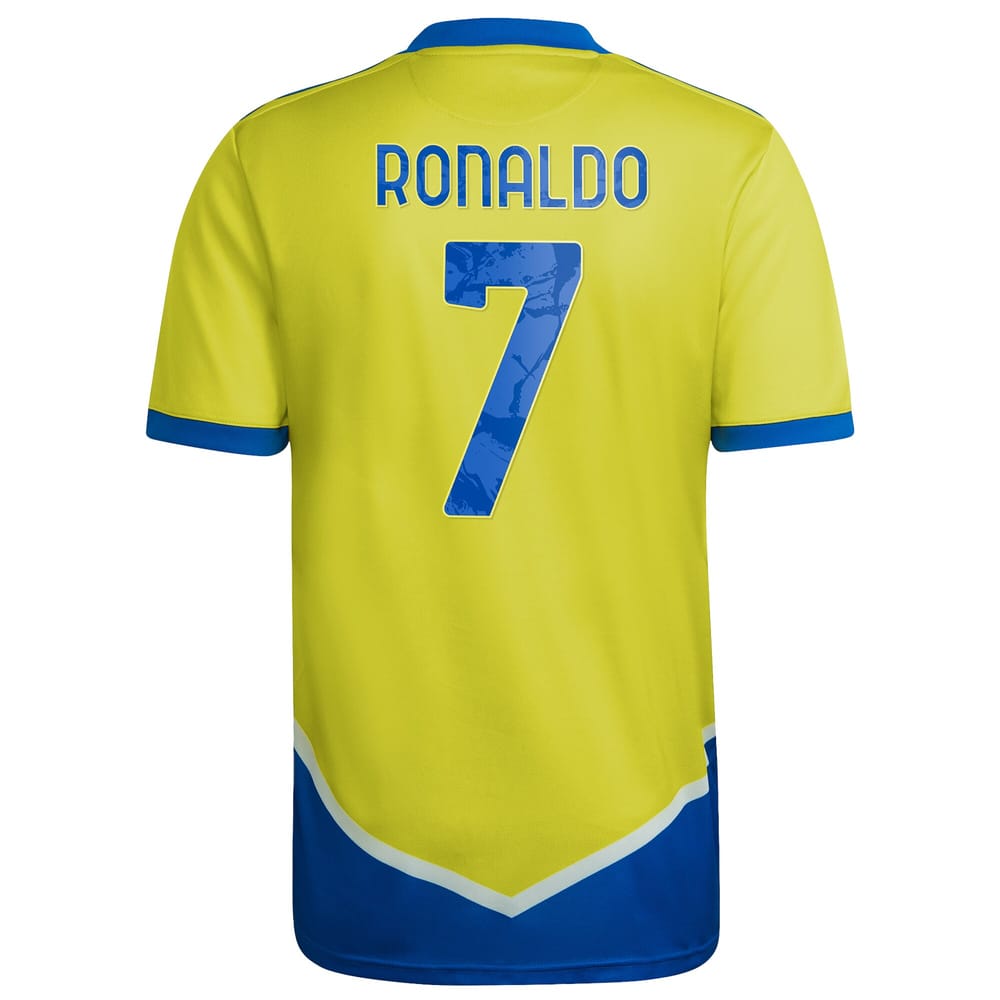 Juventus Third Yellow Jersey Shirt 2021-22 player Cristiano Ronaldo printing for Men