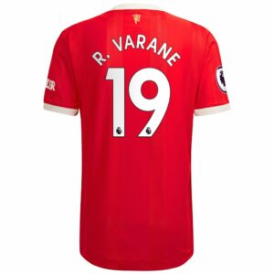 Manchester United Home Red Jersey Shirt 2021-22 player Raphaël Varane printing for Men