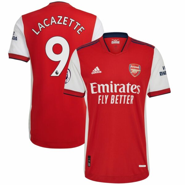 Arsenal Home White/Red Jersey Shirt 2021-22 player Alexandre Lacazette printing for Men