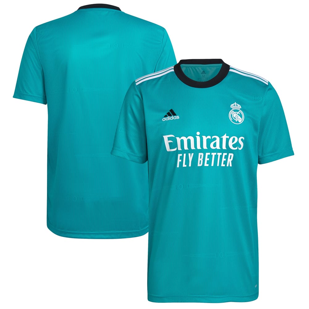 Real Madrid Third Aqua Jersey Shirt 2021-22 for Men