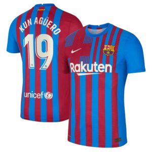 Barcelona Home Blue Jersey Shirt 2021-22 player Sergio Agüero printing for Men