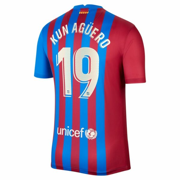 Barcelona Home Blue Jersey Shirt 2021-22 player Sergio Agüero printing for Men