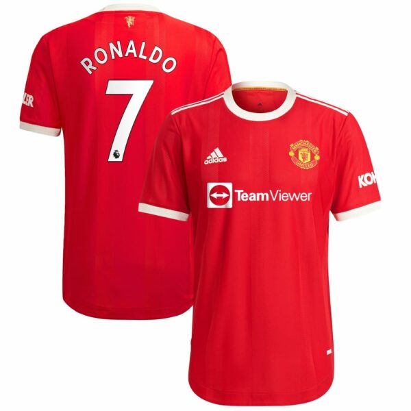Manchester United Home Red Jersey Shirt 2021-22 player Cristiano Ronaldo printing for Men