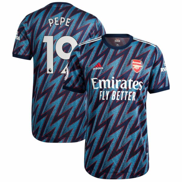 Arsenal Third Blue Jersey Shirt 2021-22 player Nicolas Pépé printing for Men