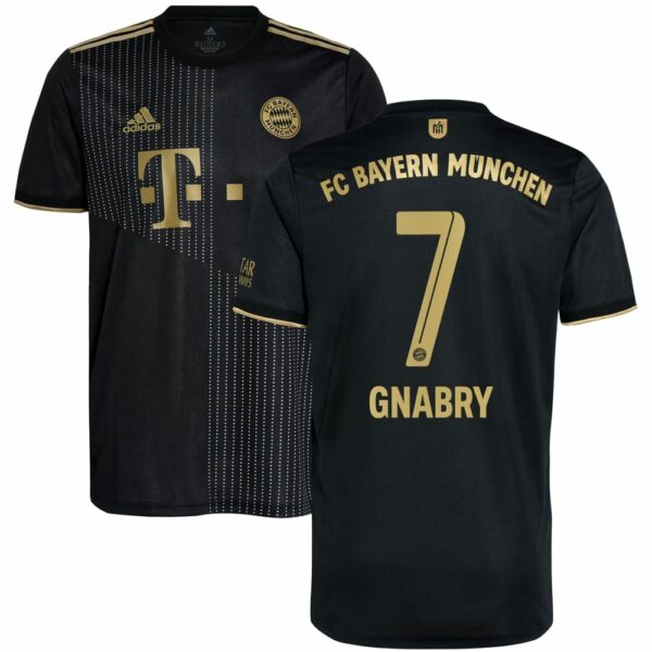 Bayern Munich Away Black Jersey Shirt 2021-22 player Serge Gnabry printing for Men