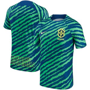 Brazil National Team 2022/23 Pre-Match Top - Blue/Green