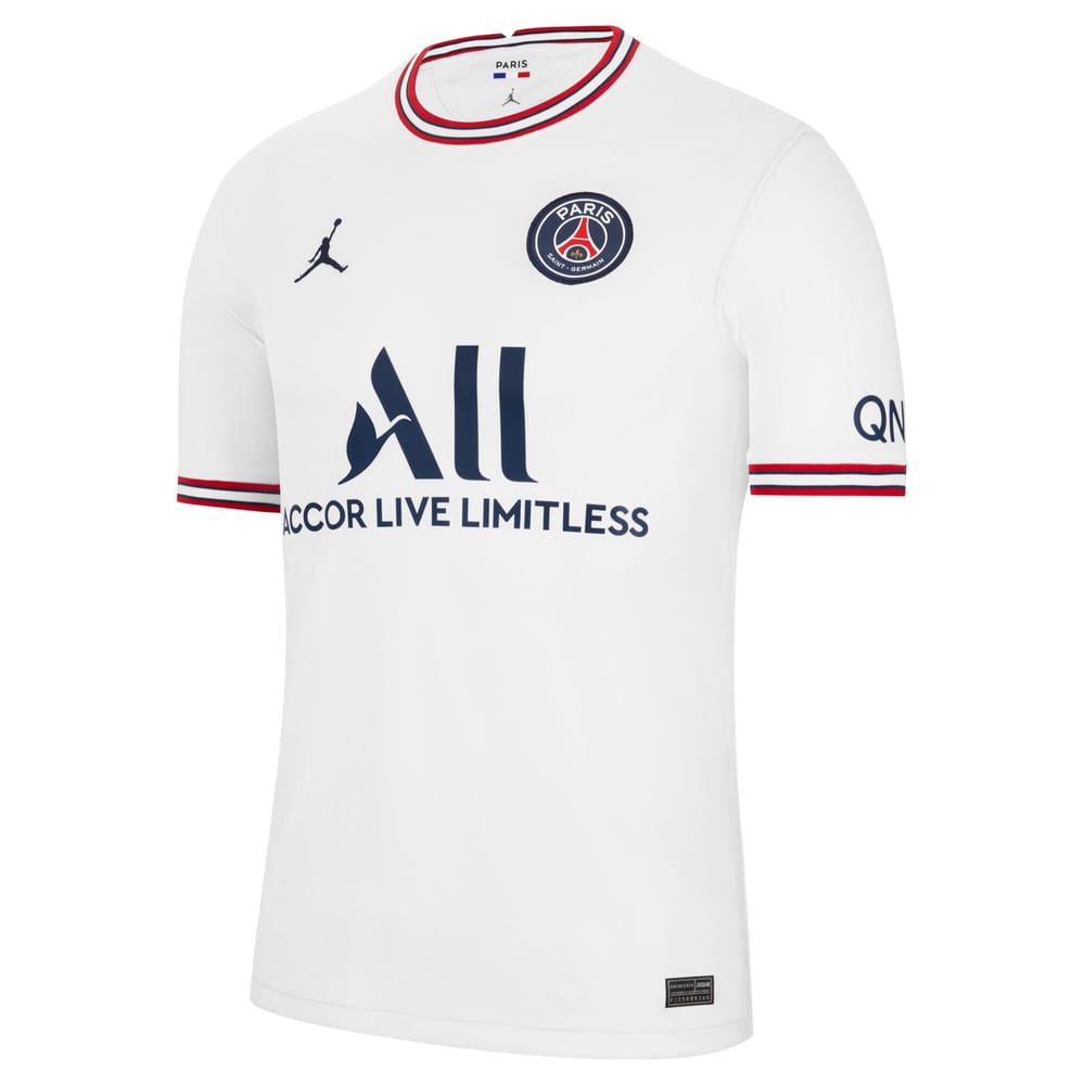 Paris Saint-Germain Fourth White Jersey Shirt 2021-22 player Sergio Ramos printing for Men