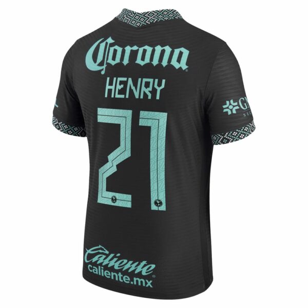 Club America Third Black Jersey Shirt 2021-22 player Henry Martin printing for Men