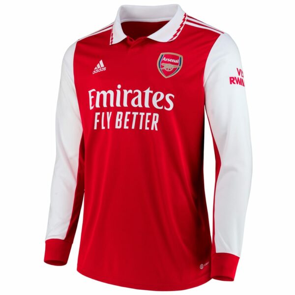 Arsenal Home Long Sleeve Red Jersey Shirt 2022-23 player Kieran Tierney printing for Men