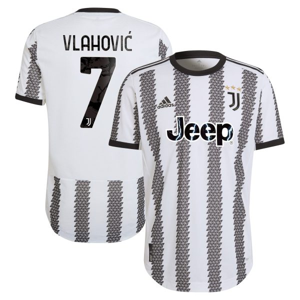 Juventus Home White Jersey Shirt 2022-23 player Dušan Vlahovic printing for Men