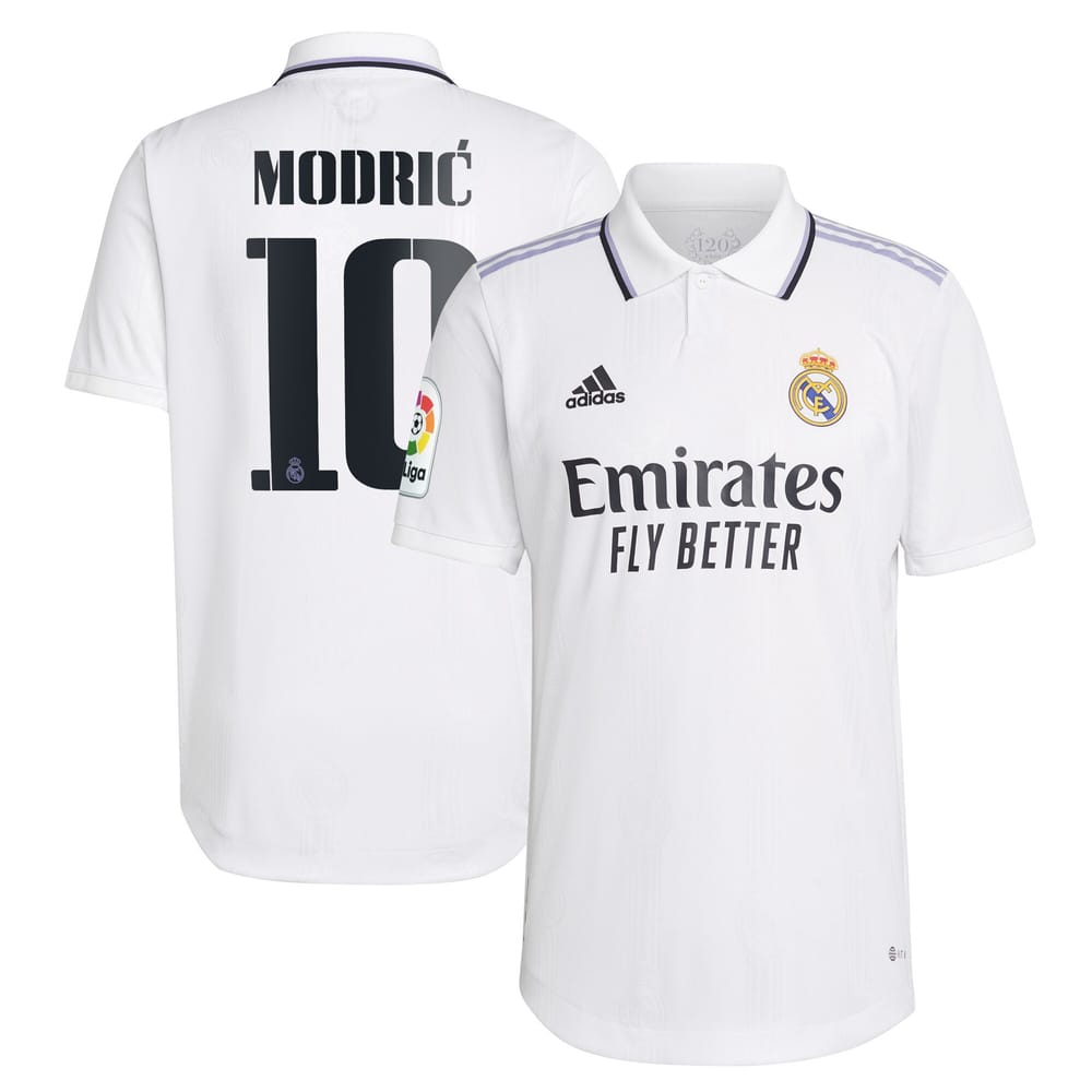 Real Madrid Home White Jersey Shirt 2022-23 player Luka Modric printing for Men