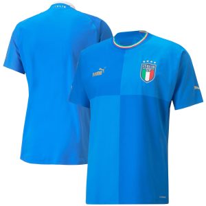 Italy National Team 2022/23 Home Authentic Blank Jersey - Blue