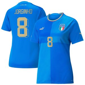 Jorginho Italy National Team Women's 2022/23 Home Player Jersey - Blue
