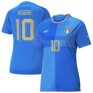 Lorenzo Insigne Italy National Team Women's 2022/23 Home Player Jersey - Blue