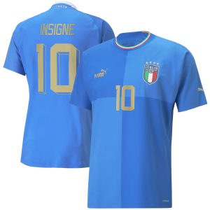 Lorenzo Insigne Italy National Team 2022/23 Home Authentic Player Jersey - Blue