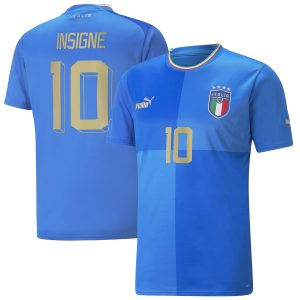 Lorenzo Insigne Italy National Team 2022/23 Home Player Jersey - Blue