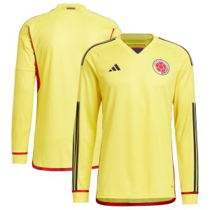 Colombia National Team 2022/23 Home Long Sleeve Blank Jersey - Yellow