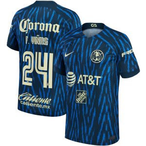 Federico Viñas Club America 2022/23 Away Player Jersey - Blue