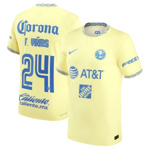Federico Viñas Club America 2022/23 Home Authentic Player Jersey - Yellow