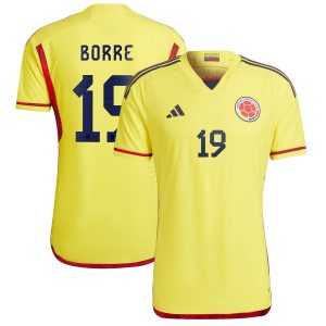 Rafael Borré Colombia National Team 2022/23 Home Authentic Player Jersey - Yellow