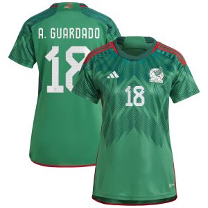 Andres Guardado Mexico National Team Women's 2022/23 Home Player Jersey - Green