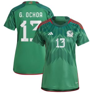 Guillermo Ochoa Mexico National Team Women's 2022/23 Home Player Jersey - Green