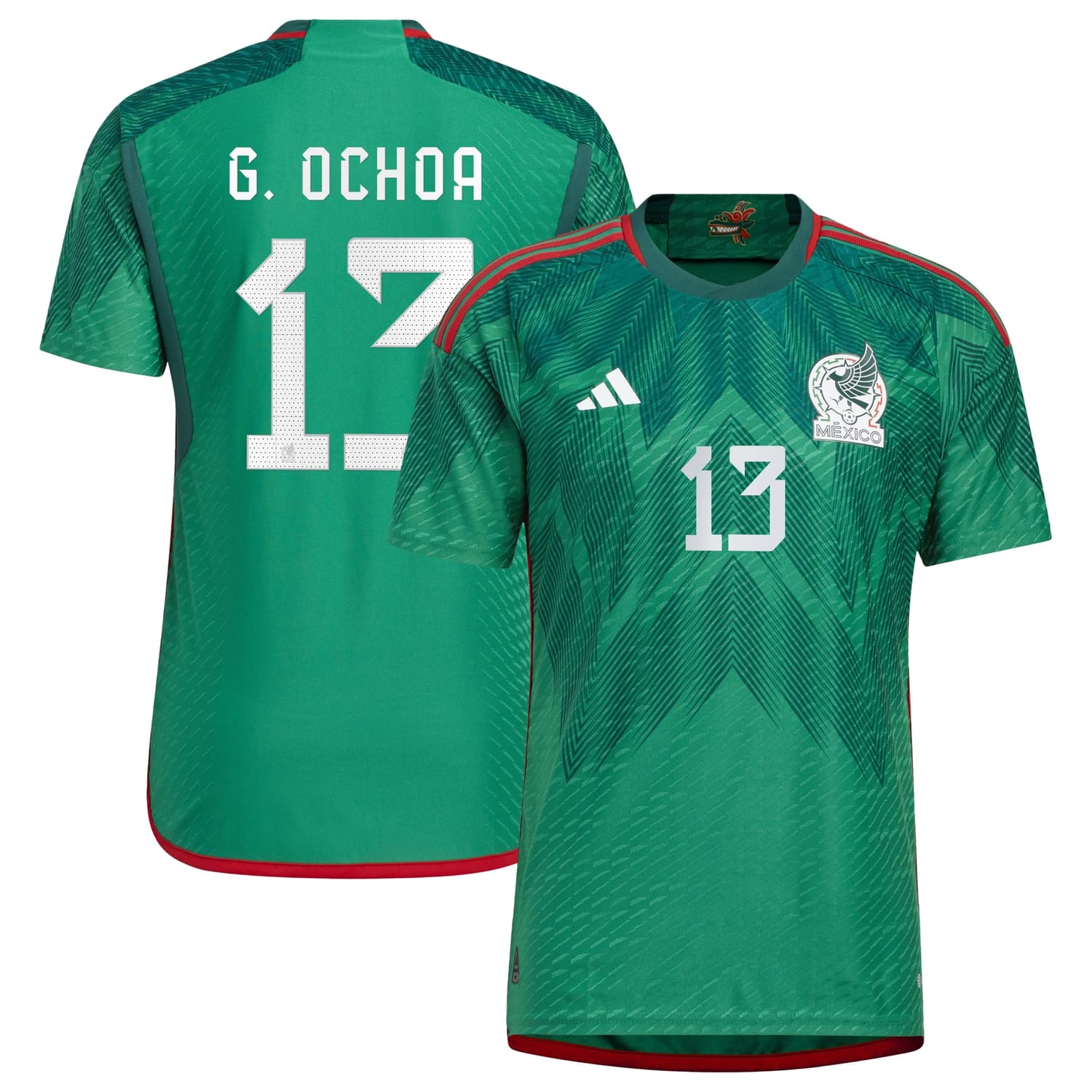 Guillermo Ochoa Mexico National Team 2022/23 Home Authentic Player ...