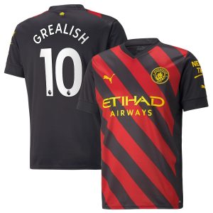 Jack Grealish Manchester City 2022/23 Away Player Jersey - Black