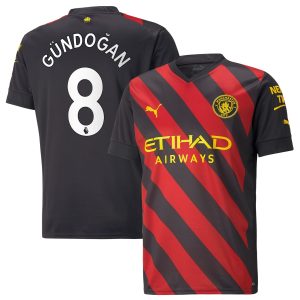 Ilkay Gündogan Manchester City 2022/23 Away Player Jersey - Black