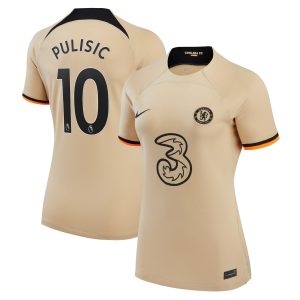 Christian Pulisic Chelsea Women's 2022/23 Third Player Jersey - Gold