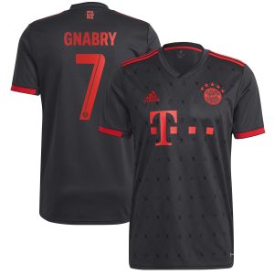 Serge Gnabry Bayern Munich 2022/23 Third Player Jersey - Charcoal