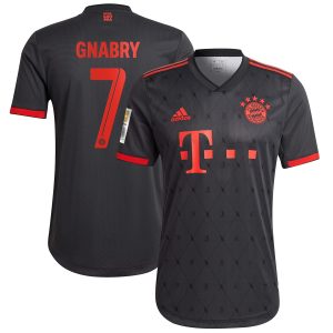 Serge Gnabry Bayern Munich 2022/23 Third Authentic Player Jersey - Charcoal