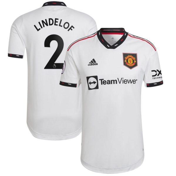 Victor Lindelof Manchester United 2022/23 Away Authentic Player Jersey - White