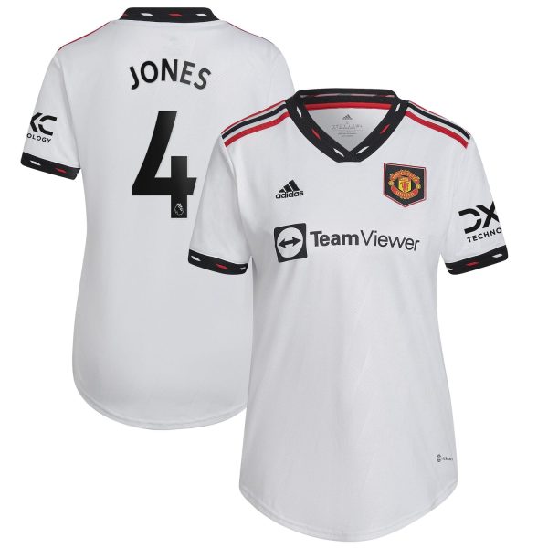 Phil Jones Manchester United Women's 2022/23 Away Player Jersey - White