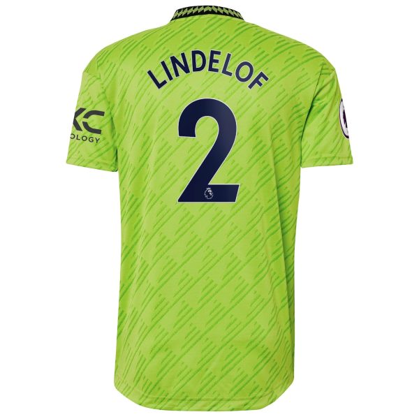 Victor Lindelof Manchester United 2022/23 Third Authentic Player Jersey - Neon Green