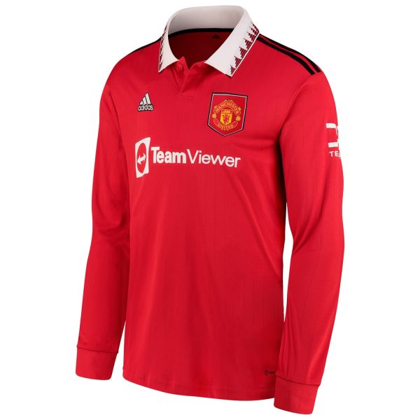 Victor Lindelof Manchester United 2022/23 Home Long Sleeve Jersey - Red