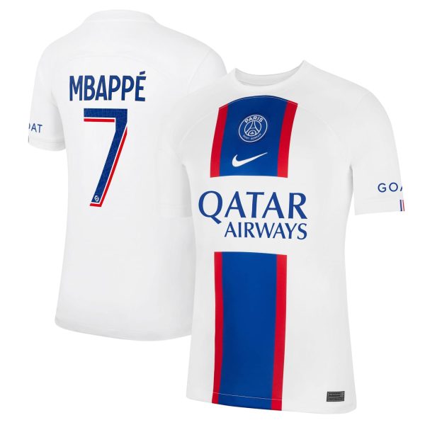 Kylian Mbappe Paris Saint-Germain 2022/23 Third Breathe Player Jersey - White