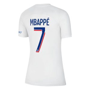 Kylian Mbappe Paris Saint-Germain Women's 2022/23 Third Breathe Player Jersey - White