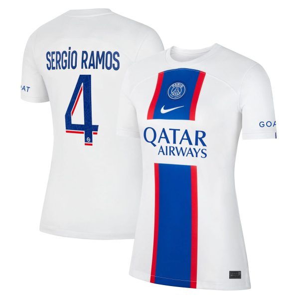 Sergio Ramos Paris Saint-Germain Women's 2022/23 Third Breathe Player Jersey - White