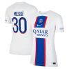Lionel Messi Paris Saint-Germain Women's 2022/23 Third Breathe Player Jersey - White