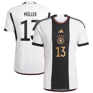 Thomas Müller Germany National Team 2022/23 Home Player Jersey - White
