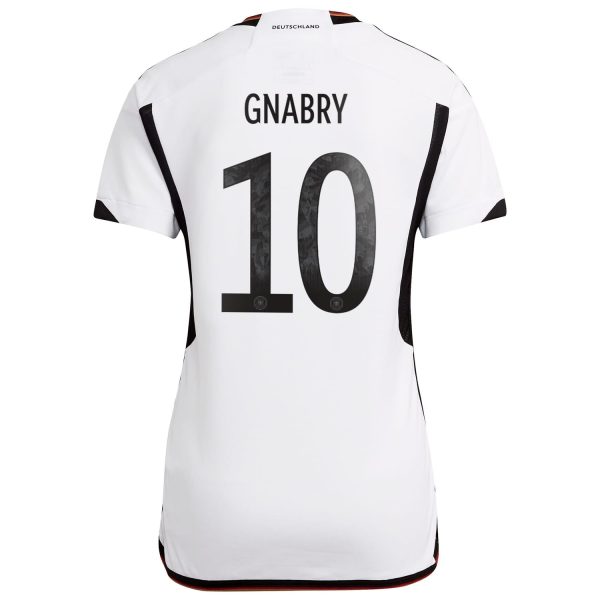 Serge Gnabry Germany National Team Women's 2022/23 Home Player Jersey - White