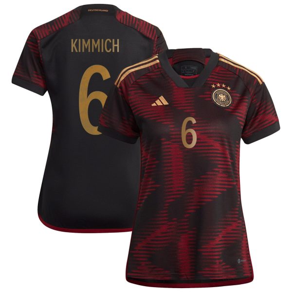 Joshua Kimmich Germany National Team Women's 2022/23 Away Player Jersey - Black