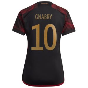 Serge Gnabry Germany National Team Women's 2022/23 Away Player Jersey - Black
