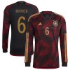 Joshua Kimmich Germany National Team 2022/23 Away Long Sleeve Player Jersey - Black