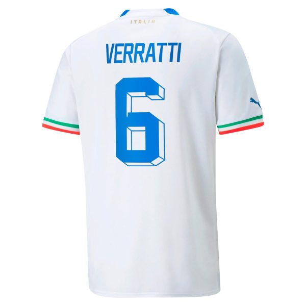 Marco Verratti Italy National Team 2022/23 Away Player Jersey - White