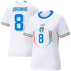 Jorginho Italy National Team Women's 2022/23 Away Player Jersey - White