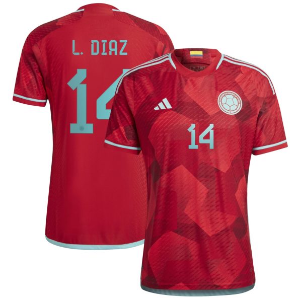 Luis Diaz Colombia National Team 2022/23 Away Authentic Player Jersey - Red
