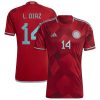 Luis Diaz Colombia National Team 2022/23 Away Player Jersey - Red